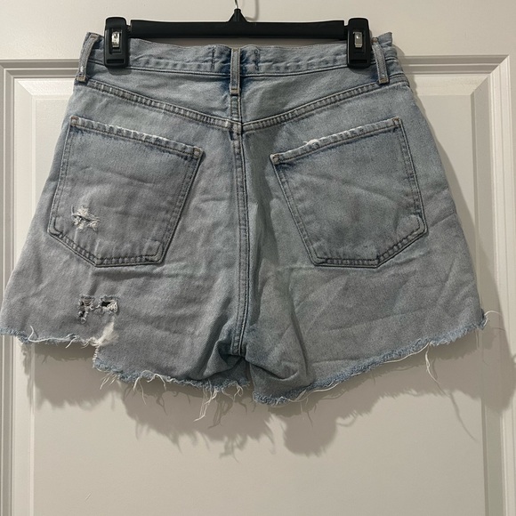 Agolde distressed button fly jean shorts size 27 - Picture 3 of 5